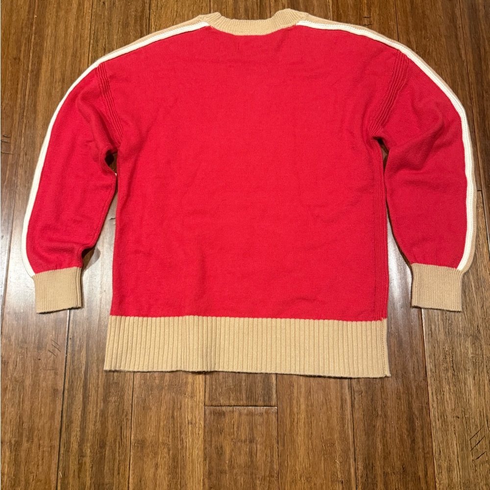 Maeve Red and Tan Women's Sweater - Picture 5 of 6